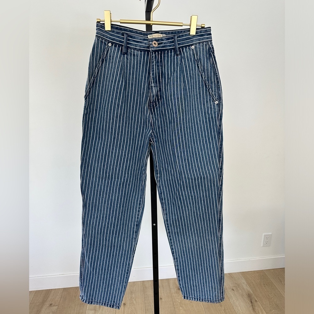 Pull & Bear stripe‎ denim jeans/trosuer style. Never worn. Size 34/ 2